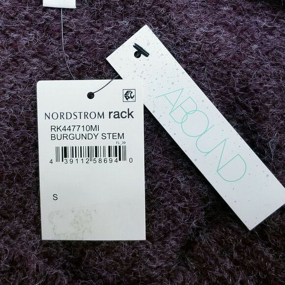 ABOUND Sweater Womens Small Burgundy Stem Pullover New - Picture 5 of 12